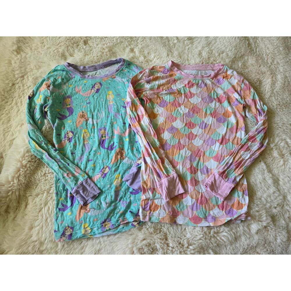 Little Sleepies Mermaid Long Sleeved Pj Tops SHIRTS ONLY 7/8